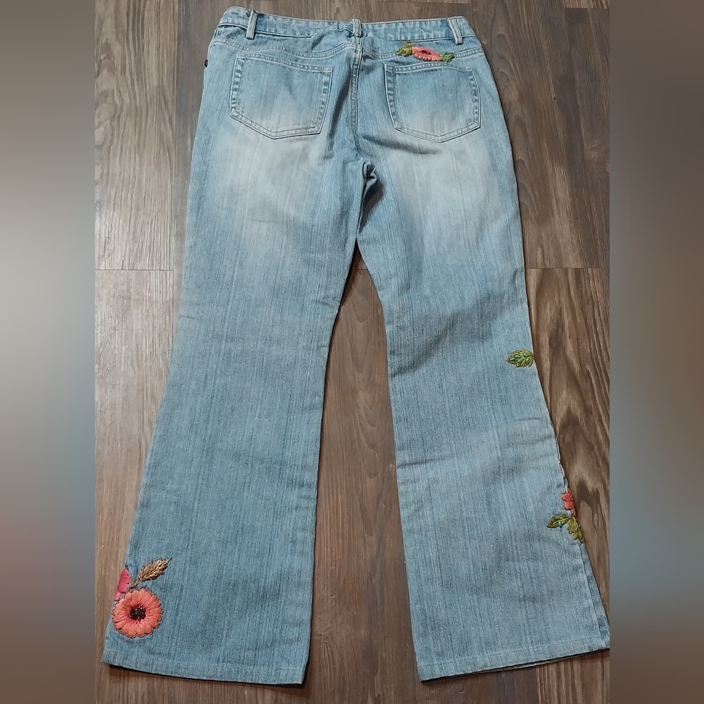 Dana Buchman Embroidered Jeans - Picture 7 of 13